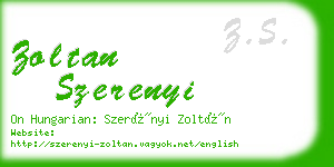 zoltan szerenyi business card